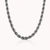 Men Silver-Plated Stainless Steel Rope Chain Necklace
