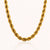 Men 18K Gold-Plated Stainless Steel Rope Chain Necklace