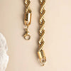 Men 18K Gold-Plated Stainless Steel Rope Chain Necklace