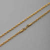 Men 18K Gold-Plated Stainless Steel Rope Chain Necklace