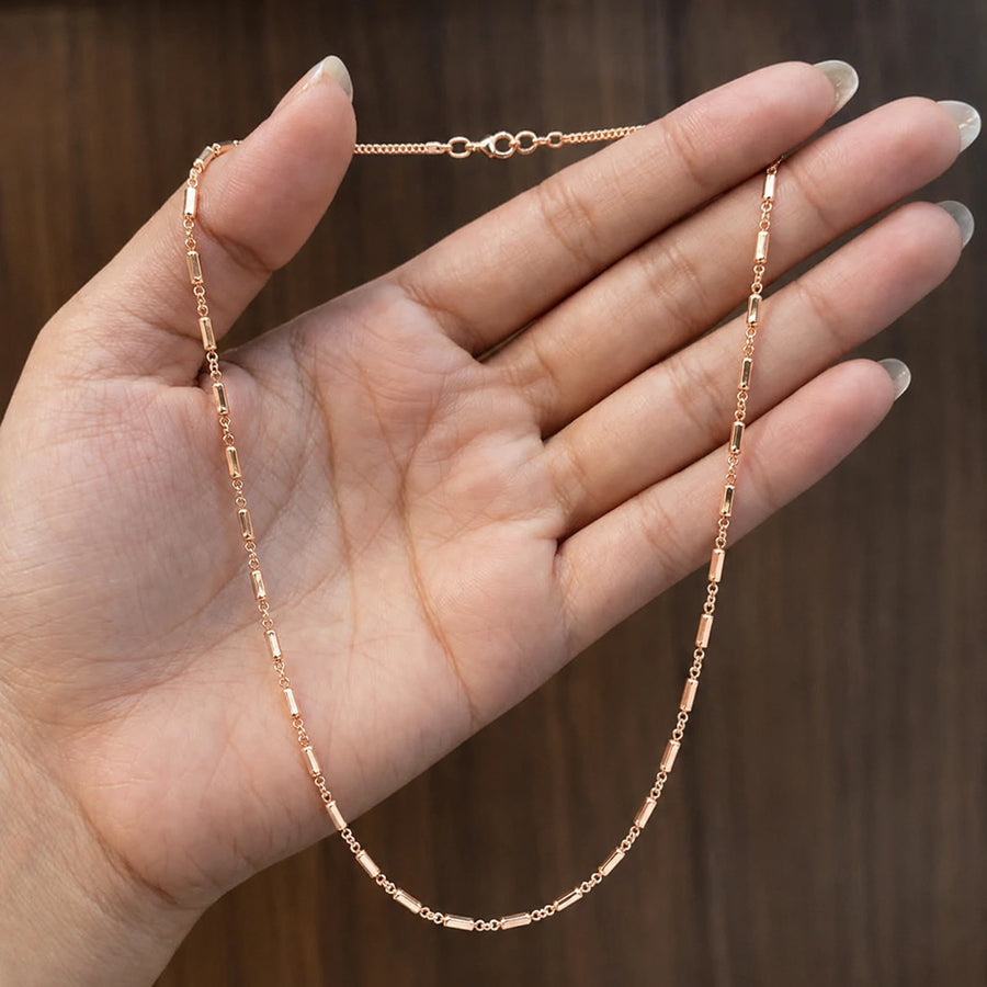 Premium Anti-Tarnish Rose Gold Elegant Daily Wear Chain Necklace for Women