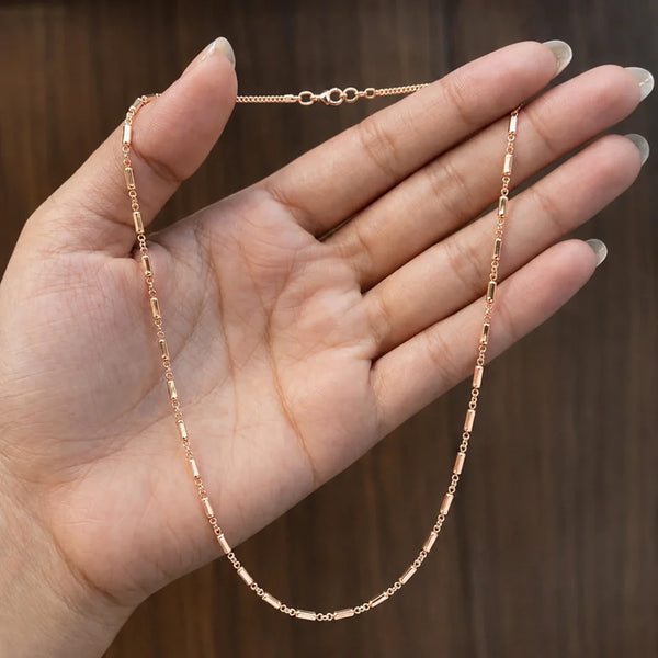 Premium Anti-Tarnish Rose Gold Elegant Daily Wear Chain Necklace for Women