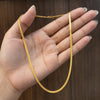 Elegant Luxury Gold-Plated Herringbone Chain Necklace For Daily Wear Women