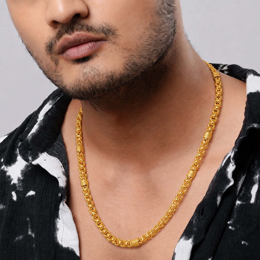 Men’s 18K Gold-Plated Stainless Steel Regal Cuban Link Chain