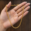 Luxury Textured 18K Gold-Plated Designer Chain Necklace for Women