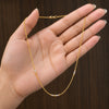 18K Gold Plated Delicate Marble Bead Necklace Chain