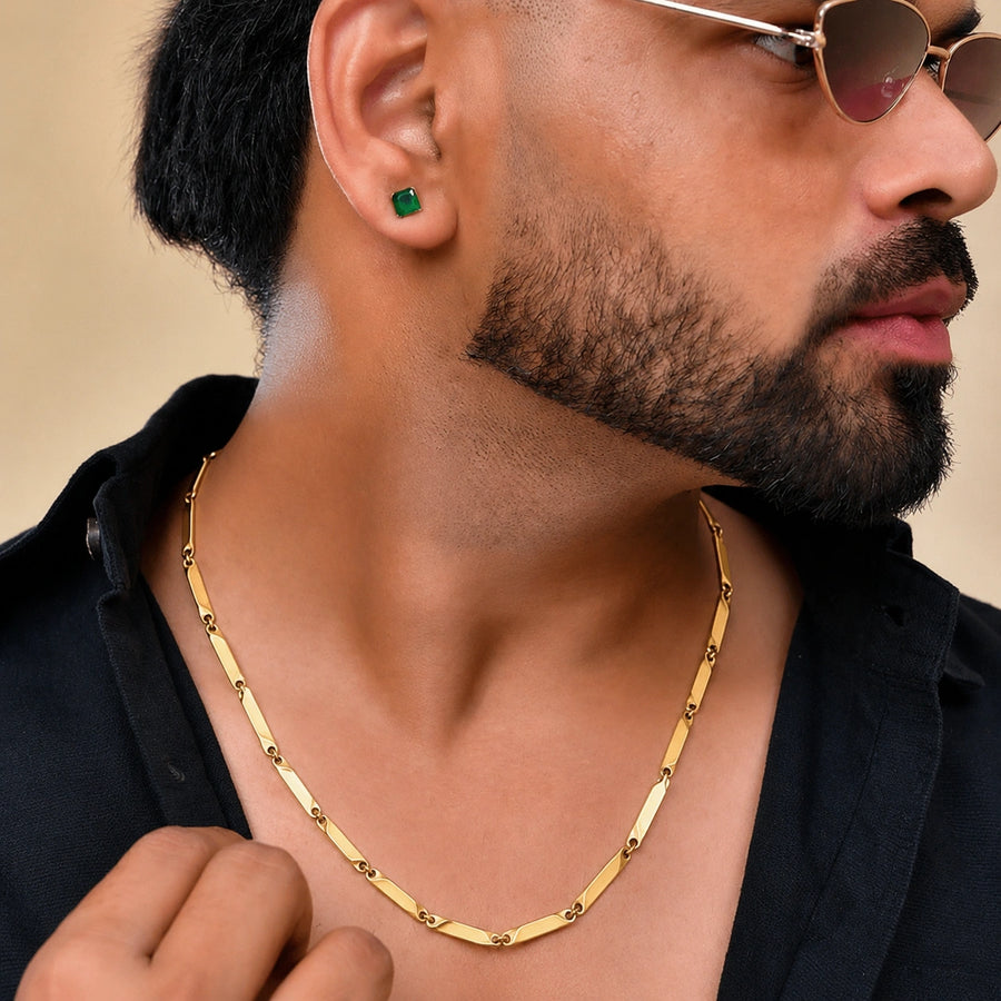 Premium 18k Gold-Plated Stainless Steel Hawk Chain for Men