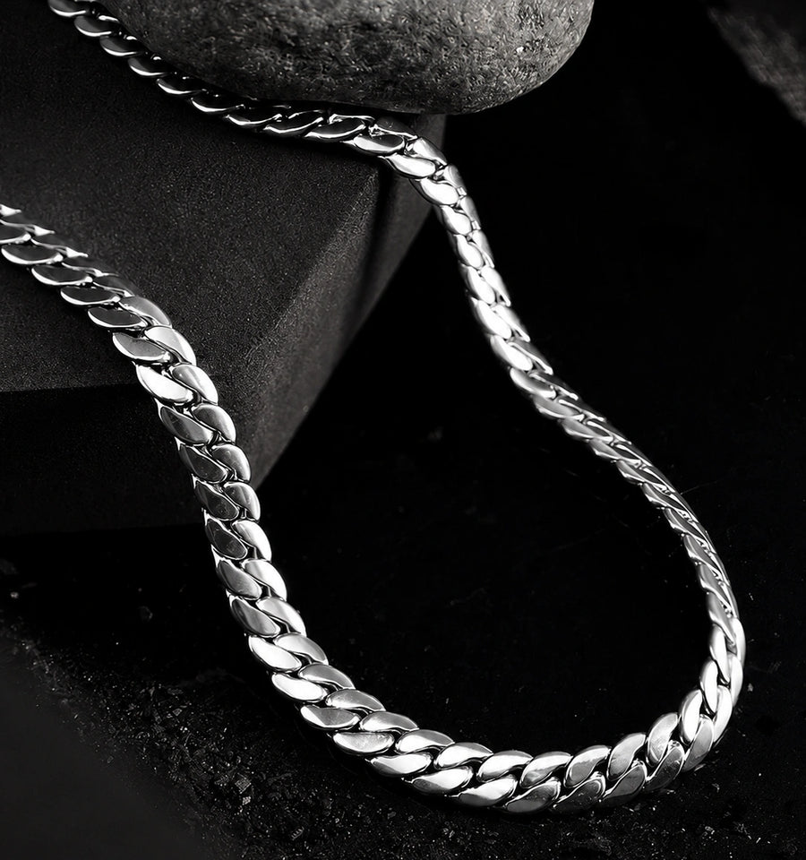 Men Silver-Plated Stainless Steel Spartan Chain Necklace