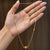 Modern Traditional Gold Chain Necklace with Orange Accent for Everyday