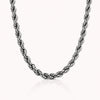 Men Silver-Plated Stainless Steel Rope Chain Necklace