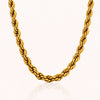 Men 18K Gold-Plated Stainless Steel Rope Chain Necklace