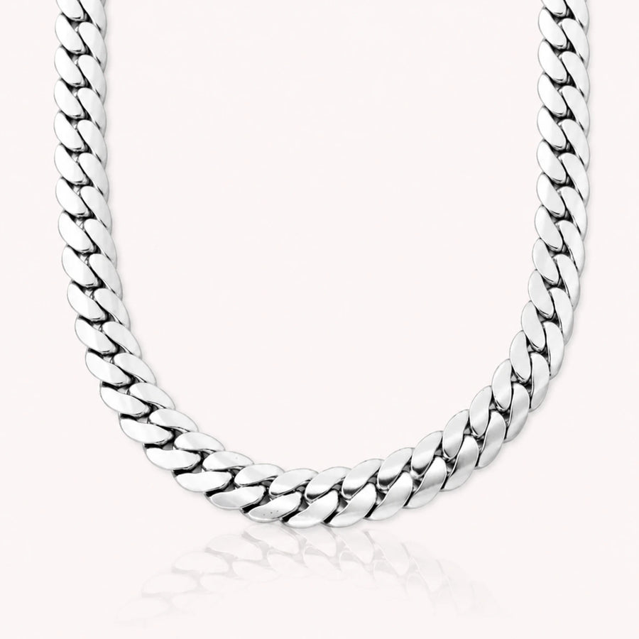 Men Silver-Plated Stainless Steel Spartan Chain Necklace