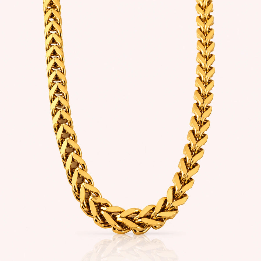 Men 18K Gold-Plated Stainless Steel Emperor Chain Necklace