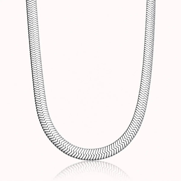 Men Silver-Plated Stainless Steel Thick Snake Chain Necklace For Men