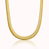 Men 18K Gold-Plated Stainless Steel Thick Snake Chain Necklace For Men