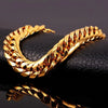 Men 18K Gold-Plated Stainless Steel Regal Cuban Link Chain For Men
