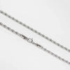 Men Silver-Plated Stainless Steel Rope Chain Necklace