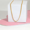 Classic Smooth Gold - Plated Chain with Secure Hook Lock For Women