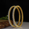 Classic Solitaire Bangles 3MM| 18k Gold Plated