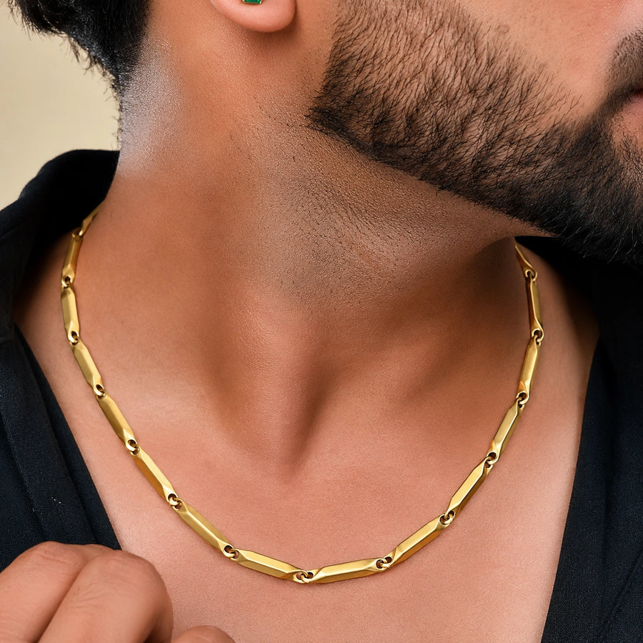 Premium 18k Gold-Plated Stainless Steel Hawk Chain for Men