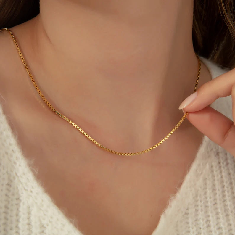 High-Polished Gold-Plated Chain – Lightweight Elegance For Daily Wear