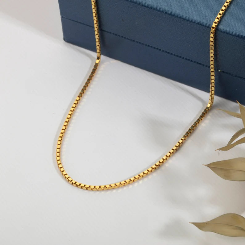 High-Polished Gold-Plated Chain – Lightweight Elegance For Daily Wear